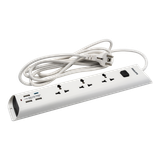  Ổ cắm điện Philips CHP4335WB, 3 lỗ, 3m, 3 USB-A + 1 Type-C total 2.4A 