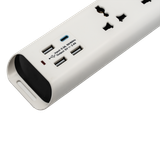  Ổ cắm điện Philips CHP4335WB, 3 lỗ, 3m, 3 USB-A + 1 Type-C total 2.4A 