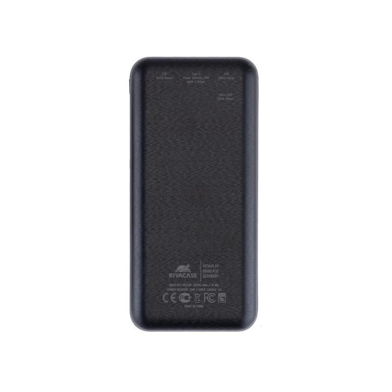  Pin sạc dự phòng Rivacase VA2580 20000mAh QC/PD 20W, LCD 