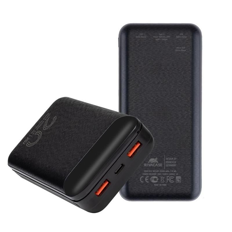  Pin sạc dự phòng Rivacase VA2580 20000mAh QC/PD 20W, LCD 