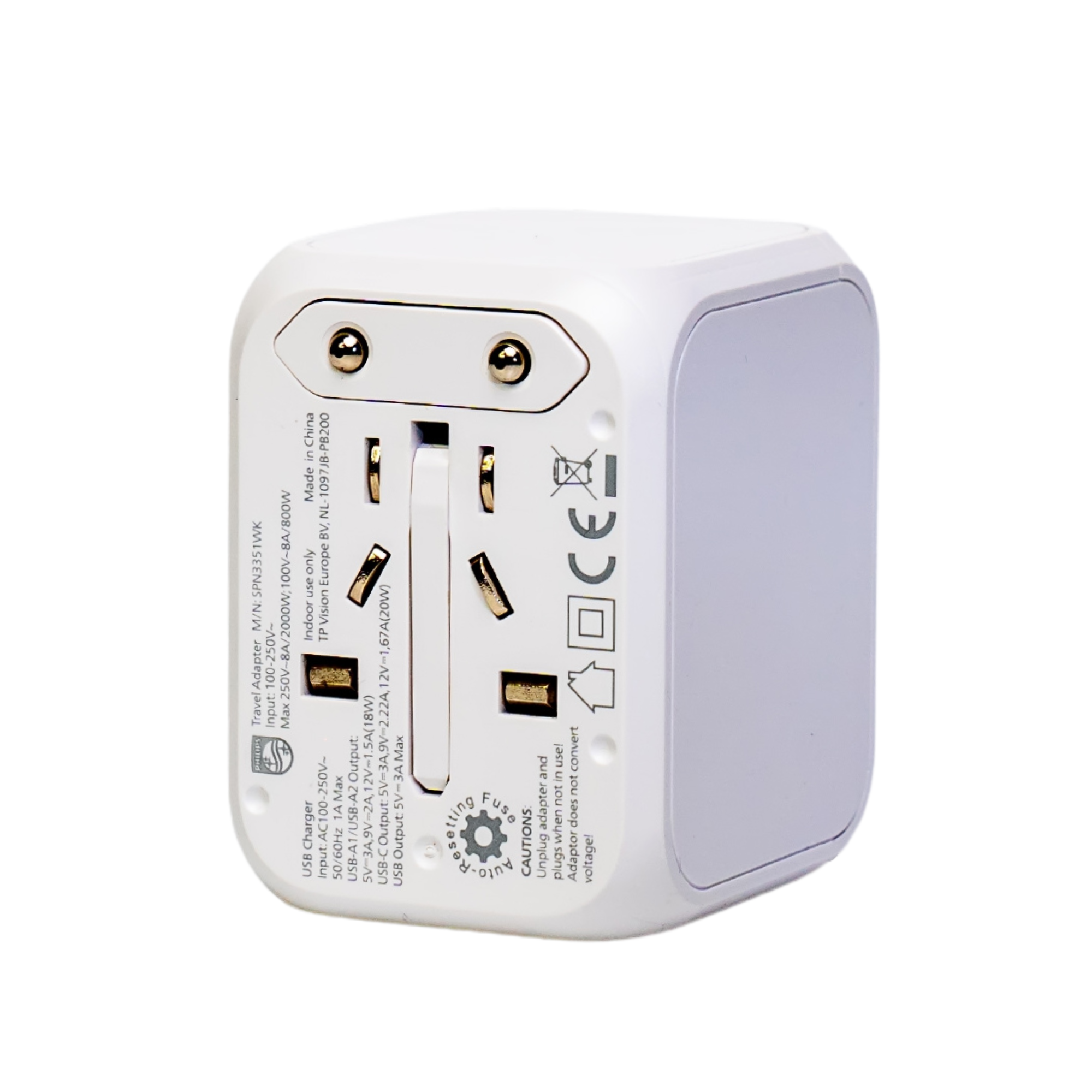  Ổ cắm điện du lịch Philips SPN3351 