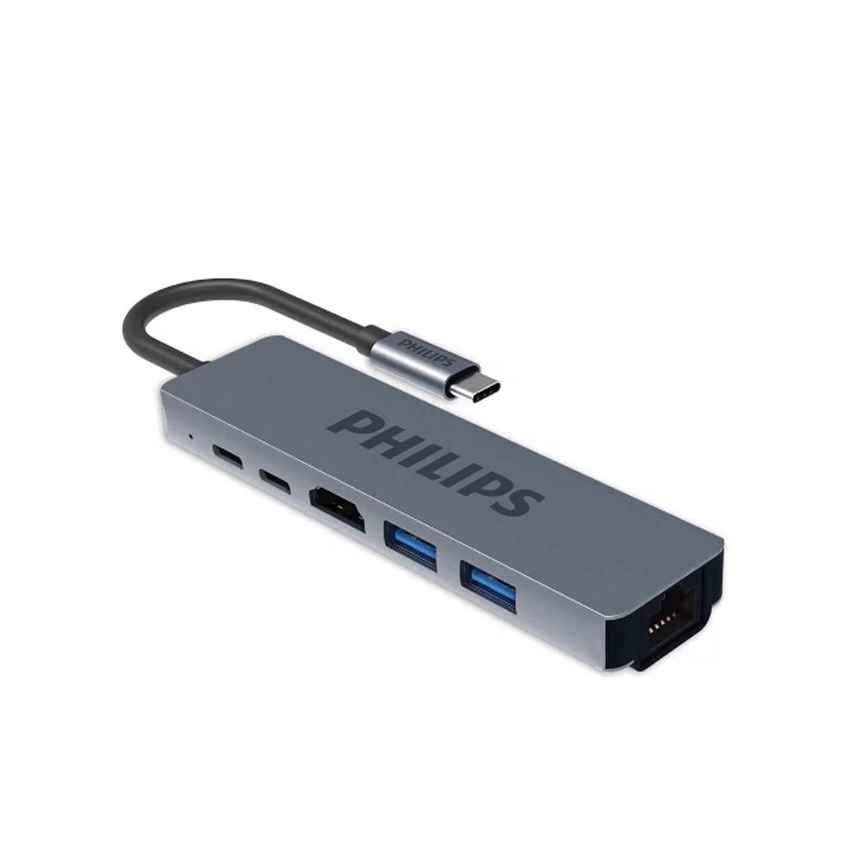  Hub Philips SWV6116G 6 in 1 USB C to HDMI+USB*2+PD+RJ45 