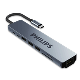  Hub Philips SWV6118G 8in1 USB-C to HDMI+USB*2+PD+RJ45+SD+TF 