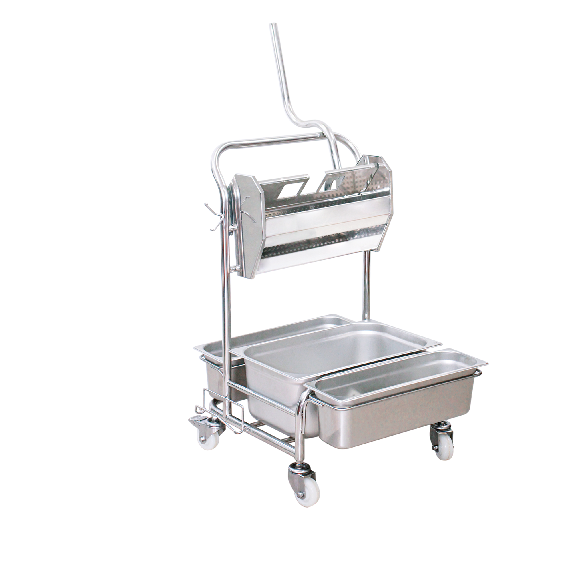  Xe đẩy vệ sinh phòng sạch kiểu 3 thùng CT03N 