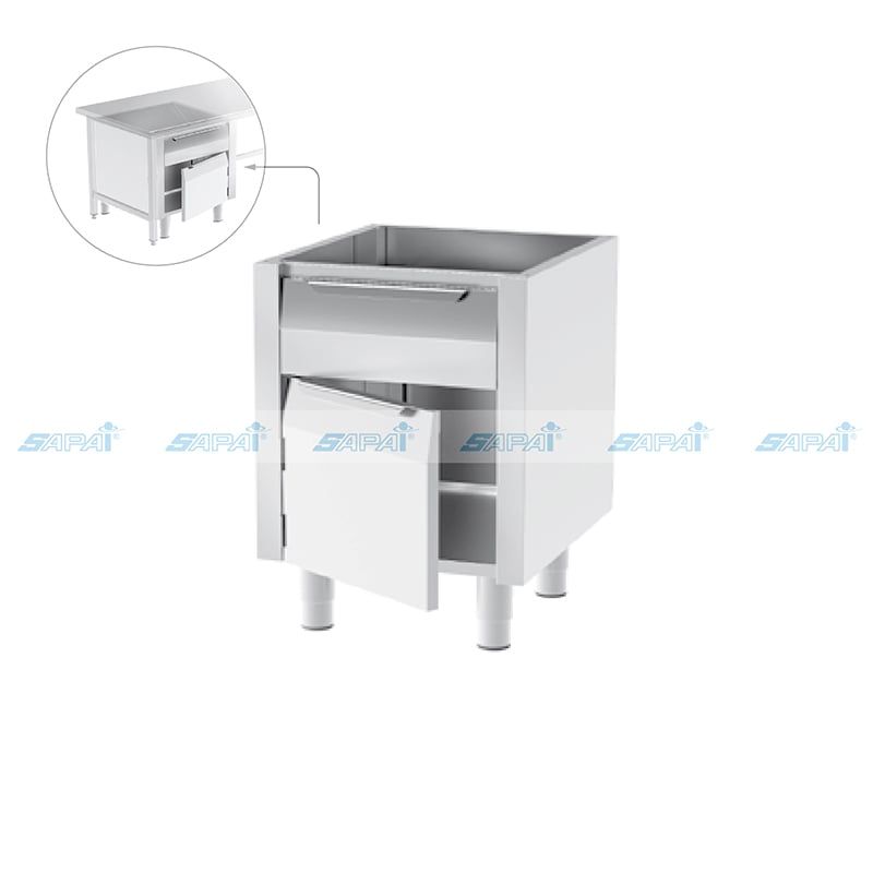  Tủ dưới bàn 1 ngăn kéo và 1 cửa bản lề 