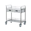 Xe đẩy dụng cụ 2 tầng có tay cầm