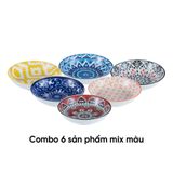  Combo 6 Đĩa tiêu gốm sứ ANNE màu ngẫu nhiên H2.5xD9.5 
