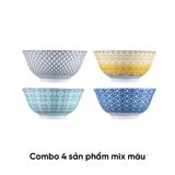  Combo 4 bát mì gốm sứ ANNE màu ngẫu nhiên H7.4xD15.8 