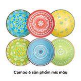  Combo 6 đĩa to gốm sứ ANNE màu ngẫu nhiên H3.8xD20.5 