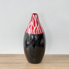  CHINOISE Bình hoa sứ đen /đỏ H31xD2.5 