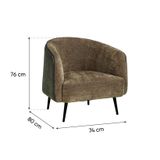  Ghế Armchair AURORA bọc vải 
