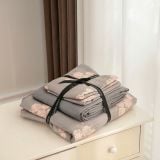  Set ga gối 3 món cotton lụa họa tiết hoa 