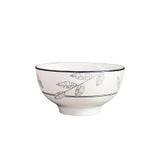  Bát cơm sứ trắng họa tiết H5.8xD11.2 IVY - 2002573 