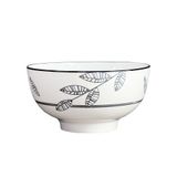  Bát mì sứ trắng họa tiết  H7.5xD15.1 IVY - 2002574 