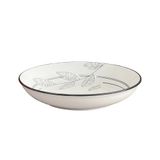  Đĩa sâu sứ trắng họa tiết  H3.2xD17.9 IVY - 2002575 