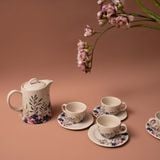  Bộ Ấm Trà Bằng Sứ FLORAL Hoa Văn Hoa Lá 