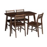  Bộ bàn ghế ăn gồm 1 bàn và 4 ghế Gỗ cao su/MFC màu tối PALL-MALL 