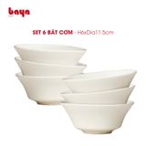  Set 6 bát cơm sứ trắng WIN H6xDia11.5 