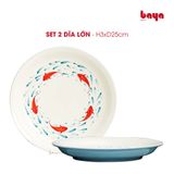  Set 2 Đĩa TURKOIS Lớn 3x25cm 