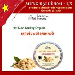 [ HỘP TRÒN ] Hạt Điều A Cồ Rang Muối Bình Phước Api Food - Đặc Sản Tây Nguyên - Ăn Vặt, Food
