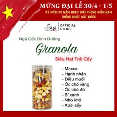 [KHÔNG YẾN MẠCH - CÓ MACCA - NHO & XOÀI] Ngũ Cốc Siêu Hạt Granola (Macca, Hạnh Nhân, Óc Chó Vàng, Óc Chó Đỏ, Hạt Điều rang muối, Hạt Bí, Nho Khô, Xoài Sấy) Food Thức Ăn