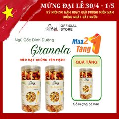 [ COMBO 2 TẶNG 1 ] Ngũ Cốc Granola KHÔNG YẾN MẠCH NƯỚNG MẬT - 20 HẠT MACCA (Macca, Hạnh Nhân, Óc Chó Vàng, Óc Chó Đỏ, Hạt Điều)