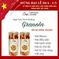 [ COMBO 2 HỘP ] Ngũ Cốc Granola KHÔNG YẾN MẠCH NƯỚNG MẬT - 20 HẠT MACCA (Macca, Hạnh Nhân, Óc Chó Vàng, Óc Chó Đỏ, Hạt Điều)