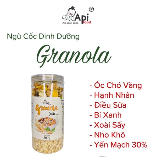 [ VỊ TRUYỀN THỐNG ] Ngũ Cốc Dinh Dưỡng Ăn Liền Granola 30% Yến Mạch - Ăn Vặt Api Food