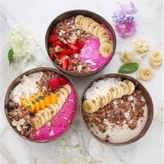 Combo Bộ Chén & Thìa Gáo Dừa - Hàng Mỹ Nghệ Bến Tre