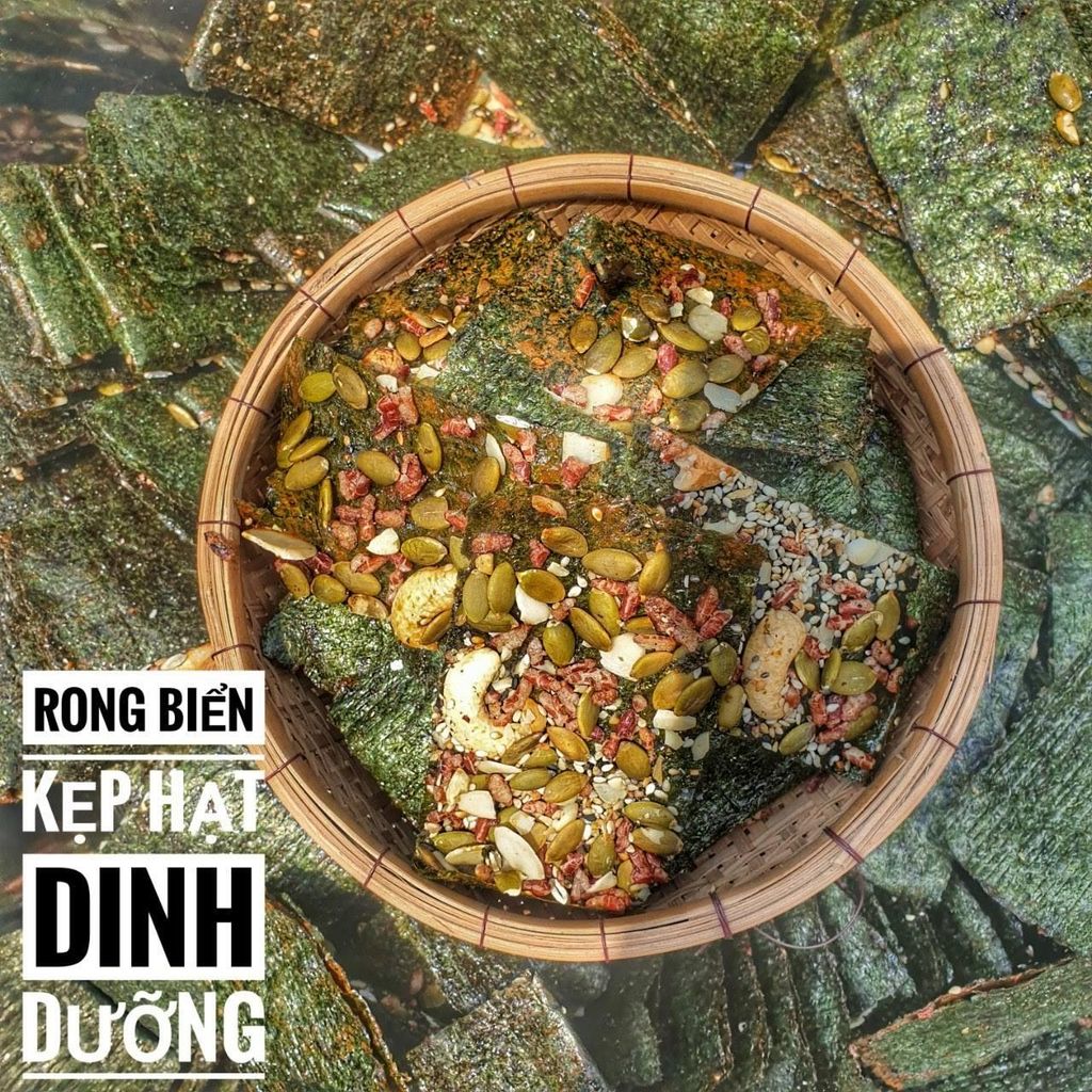 Thanh Rong Biển Kẹp Ngũ Cốc Siêu Hạt Đặc Biệt - Ăn Vặt Api Food