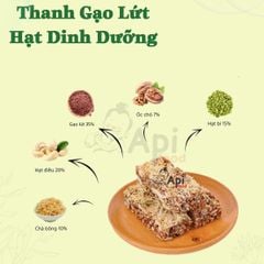 Thanh Granola Gạo Lứt CHÀ BÔNG Ăn Liền Api Food  - Thức Ăn, Snack, Ăn Vặt