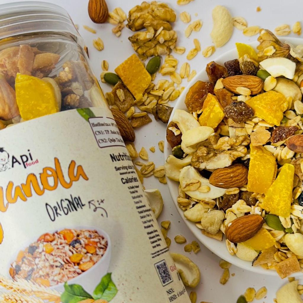 [ VỊ TRUYỀN THỐNG ] Ngũ Cốc Dinh Dưỡng Ăn Liền Granola 30% Yến Mạch - Ăn Vặt Api Food