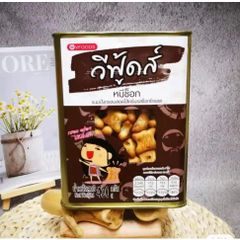 Bánh Gấu Nhân Kem Sữa Socola Thái Lan Hộp Thiếc 430g - Ăn Vặt Snack Bánh Quy Sô Cô La Ăn Vặt