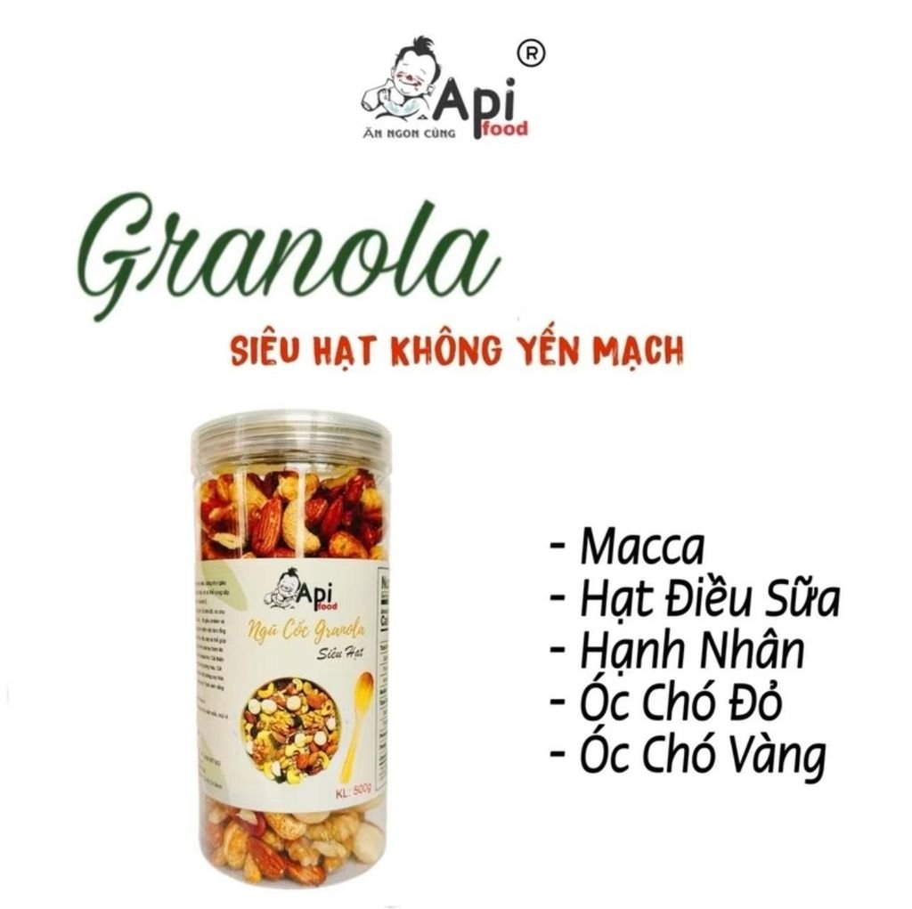 [ COMBO 2 HỘP ] Ngũ Cốc Granola KHÔNG YẾN MẠCH NƯỚNG MẬT - 20 HẠT MACCA (Macca, Hạnh Nhân, Óc Chó Vàng, Óc Chó Đỏ, Hạt Điều)