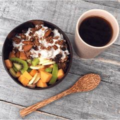 Combo Bộ Chén & Thìa Gáo Dừa - Hàng Mỹ Nghệ Bến Tre