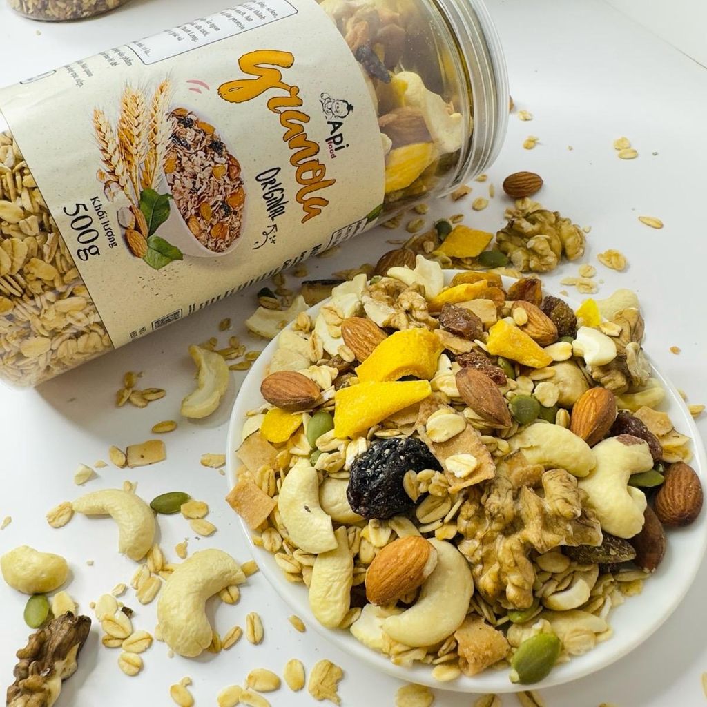 [ VỊ TRUYỀN THỐNG ] Ngũ Cốc Dinh Dưỡng Ăn Liền Granola 30% Yến Mạch - Ăn Vặt Api Food