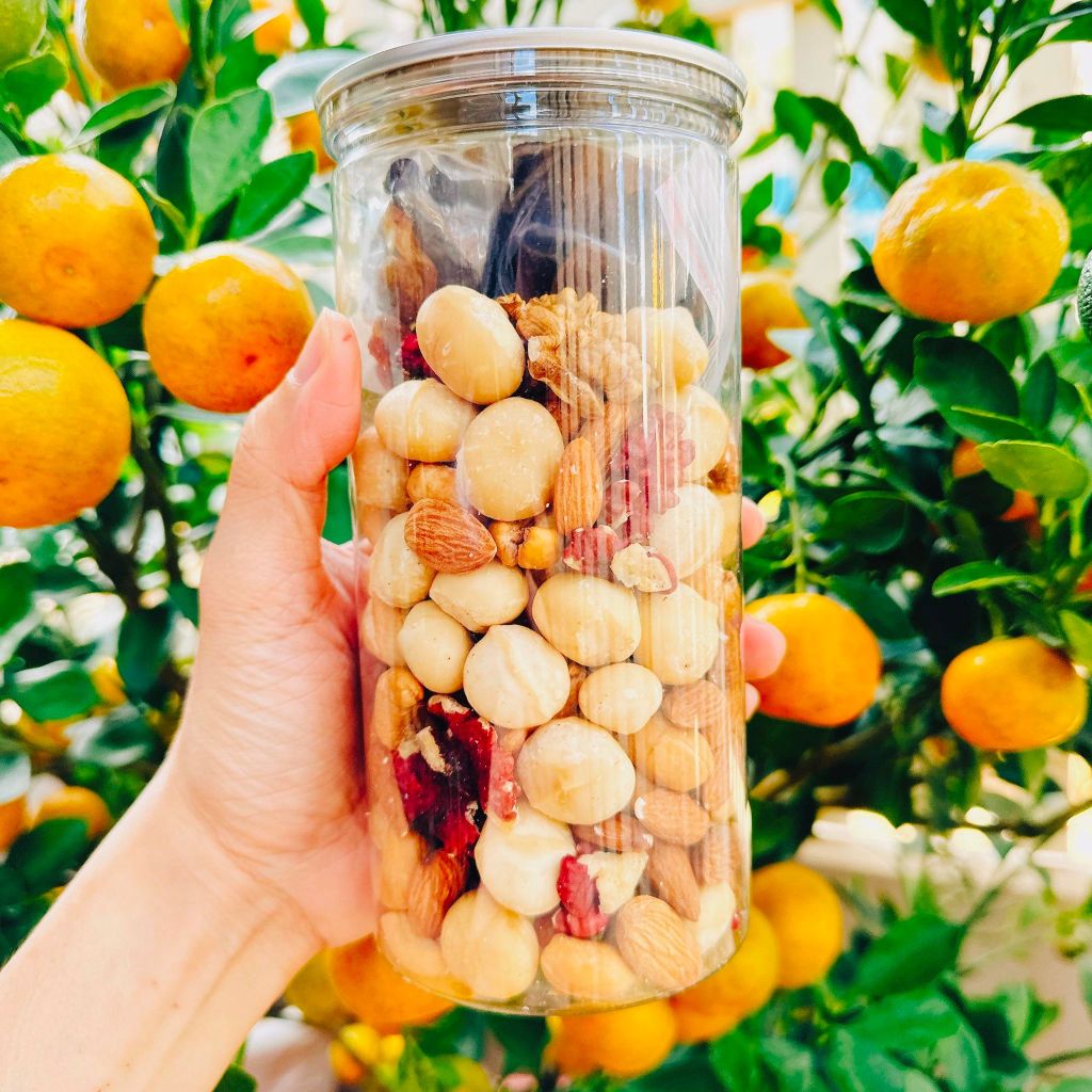 [KHÔNG YẾN MẠCH - CÓ MACCA - NHO & XOÀI] Ngũ Cốc Siêu Hạt Granola (Macca, Hạnh Nhân, Óc Chó Vàng, Óc Chó Đỏ, Hạt Điều rang muối, Hạt Bí, Nho Khô, Xoài Sấy) Food Thức Ăn