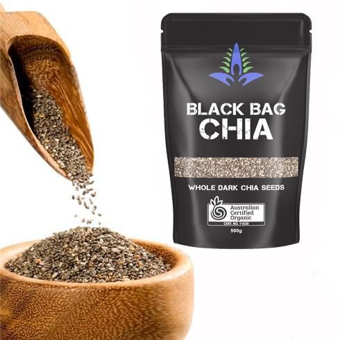 Hạt Chia Đen Hữu Cơ Black Bag 500gr, Hạt Dinh Dưỡng Organic, Bổ Sung Chất Xơ, Vitamin