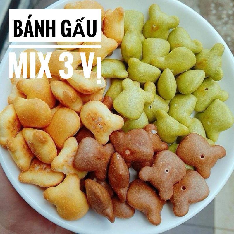 Bánh Gấu Nhân Kem Mix 3 Vị Thơm Ngon, Béo Ngậy - Ăn Vặt Api Food
