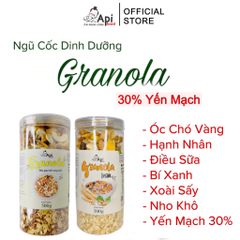 [COMBO 2 HỘP] Ngũ Cốc Dinh Dưỡng Granola 30% Yến Mạch - Ăn Vặt Api Food