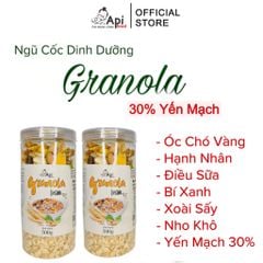 [COMBO 2 HỘP] Ngũ Cốc Dinh Dưỡng Granola 30% Yến Mạch - Ăn Vặt Api Food