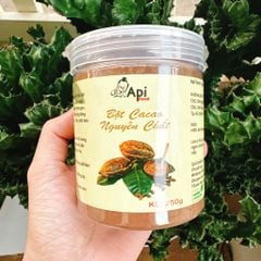 Bột Cacao Nguyên Chất 100% Không Pha Bột Api Food - Đặc Sản Tây Nguyên - Hỗ Trợ Đẹp Da, Giữ Dáng