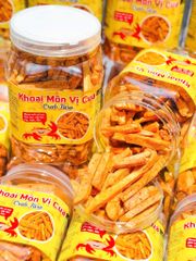 Khoai Môn Sấy Vị Cua – Hộp 500g - Ăn Vặt Api Food