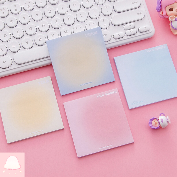  Giấy ghi chú (bộ 50 tờ) 8x8cm màu Gradient dễ thương 