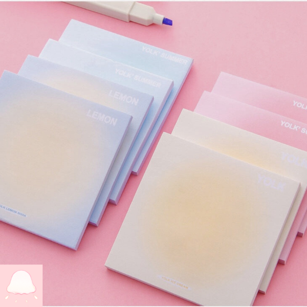  Giấy ghi chú (bộ 50 tờ) 8x8cm màu Gradient dễ thương 