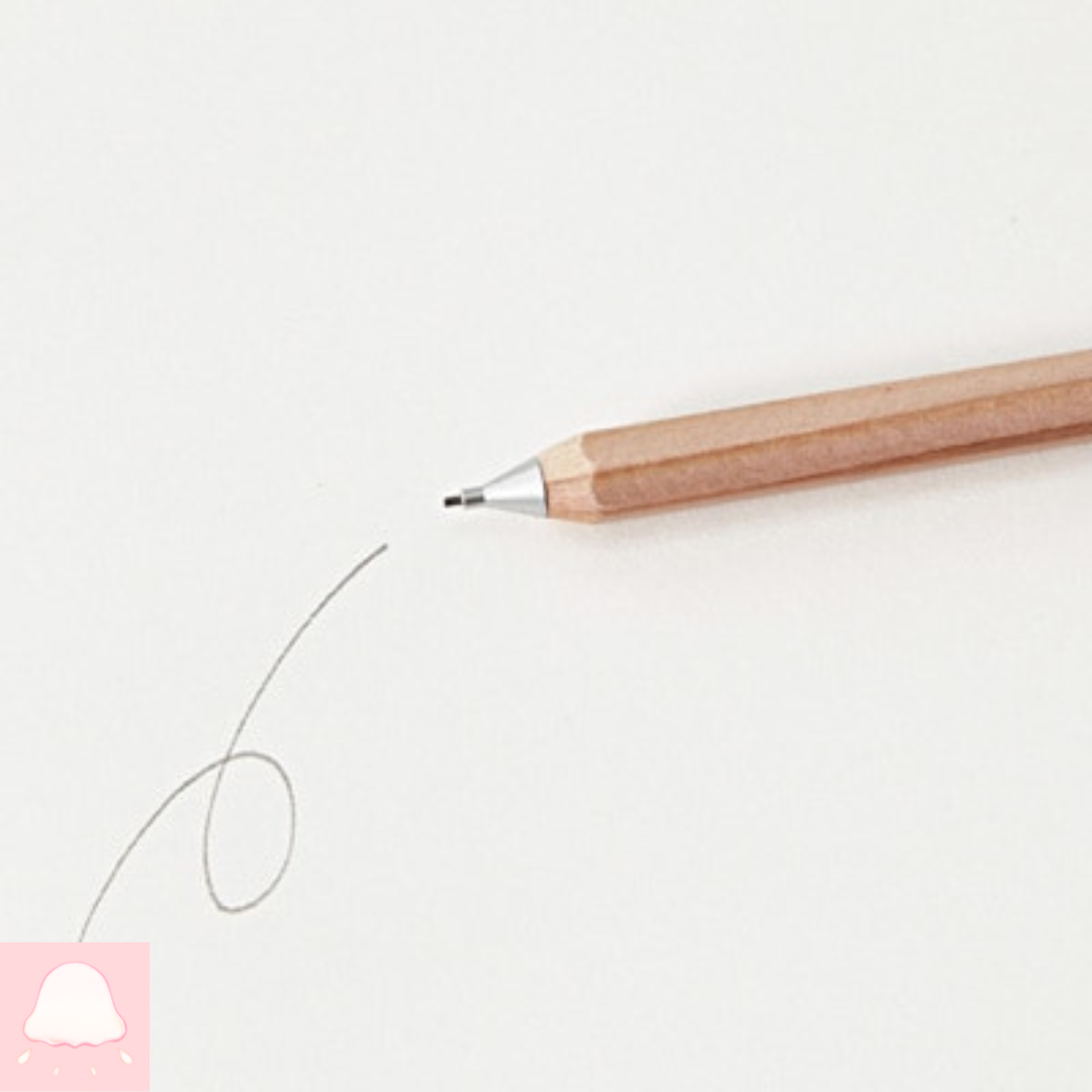  Bút chì bấm gỗ mini 0,5mm MUJI 