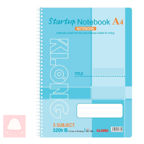  Sổ kẻ ngang lò xo đơn Startup A4 320 trang 