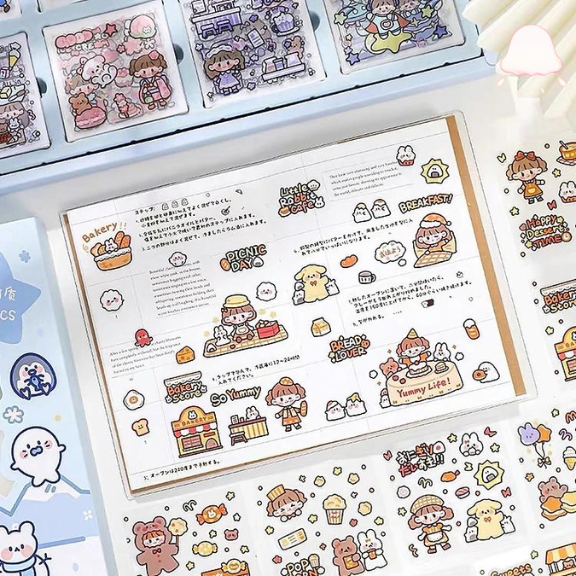  Nhãn dán PVC cute Lovely Book 