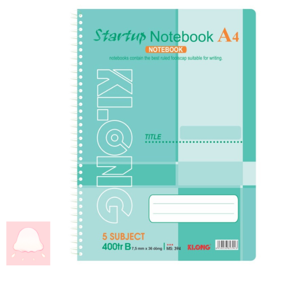  Sổ kẻ ngang lò xo đơn Startup A4 400 trang 
