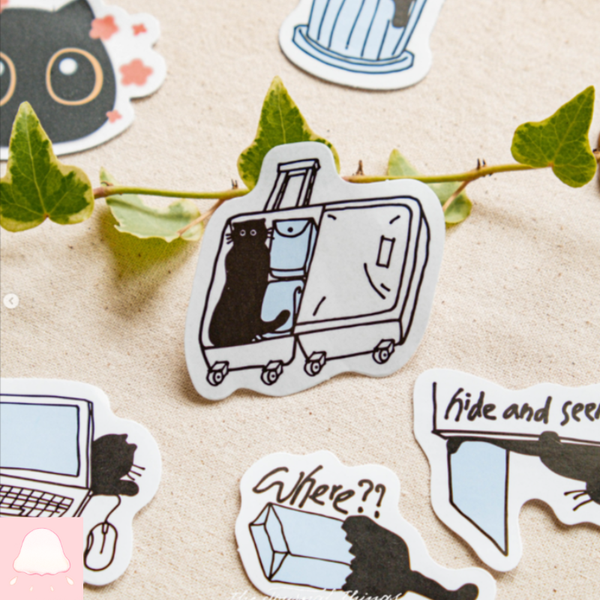  Nhãn dán Chú mèo đen - The Journal Thing 